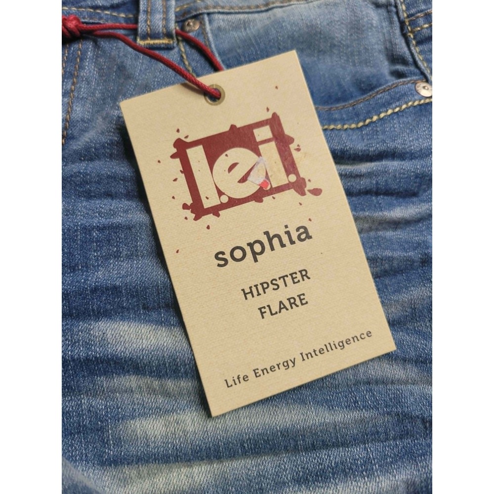NEW LEI Sophia Hipster Flare Denim Jeans Juniors 11 Y2K NWT - Picture 8 of 11